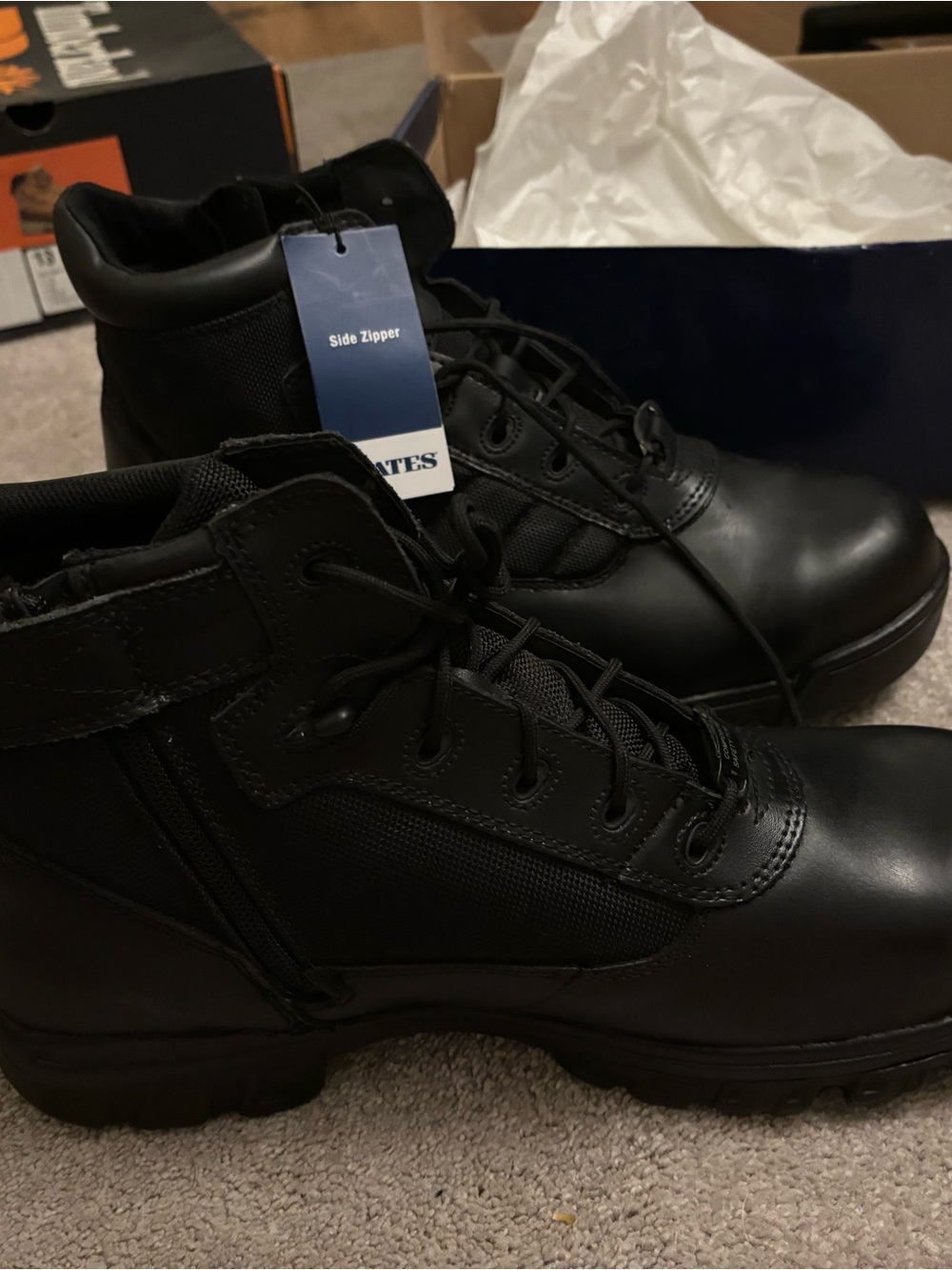 Bates tactical sport 5" safety toe boots.